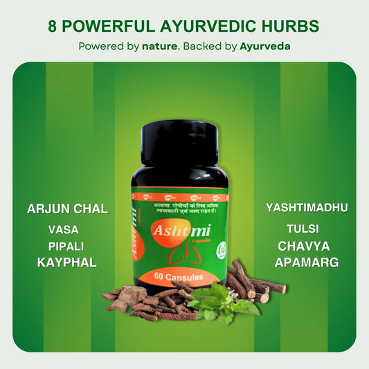 Thar Ayurveda Ashtmi - Ayurvedic Capsules for Respiratory Health, Asthma, Cold, and Cough Relief