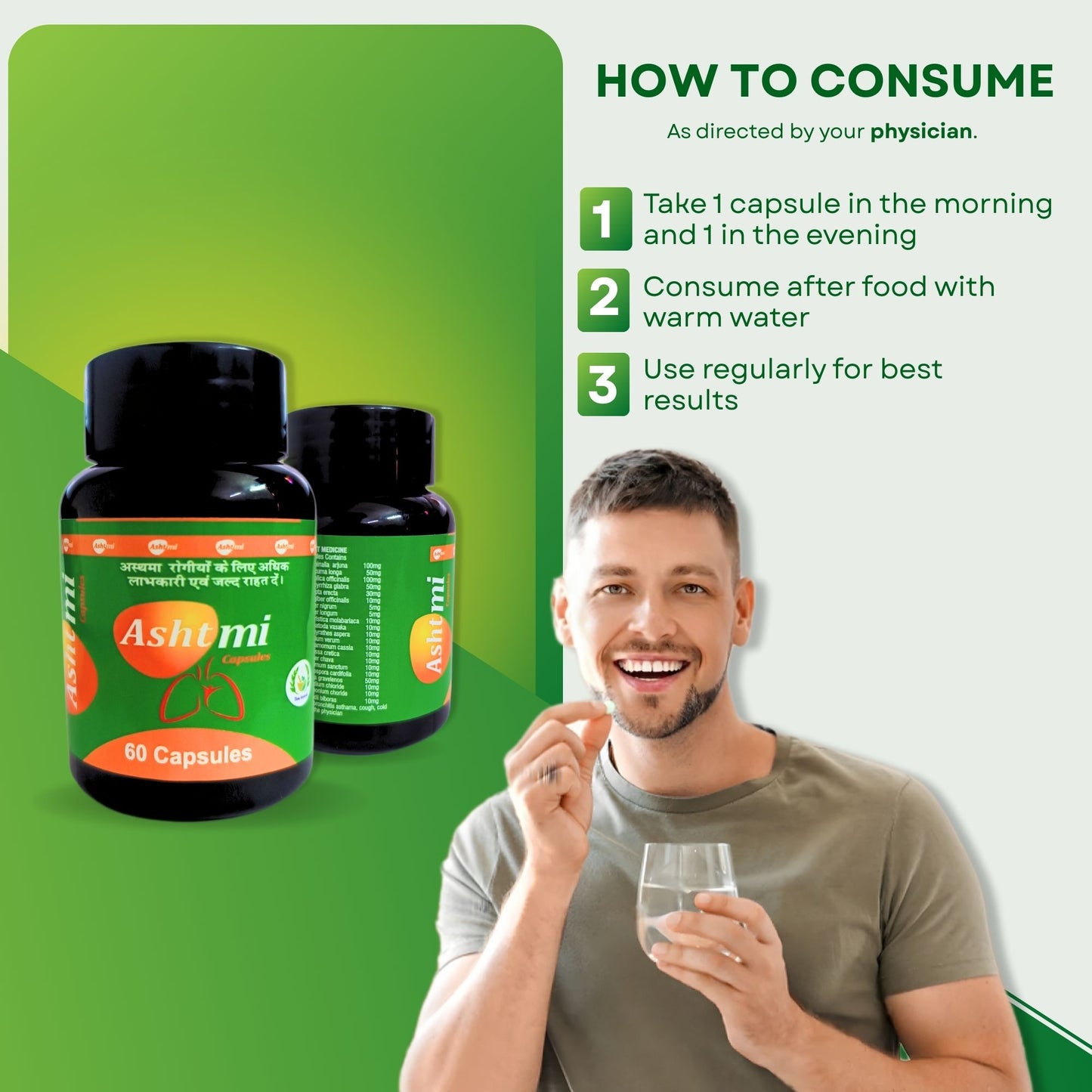 Thar Ayurveda Ashtmi - Ayurvedic Capsules for Respiratory Health, Asthma, Cold, and Cough Relief