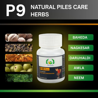 P-9 Ayurvedic Capsules - Relief from piles and constipation